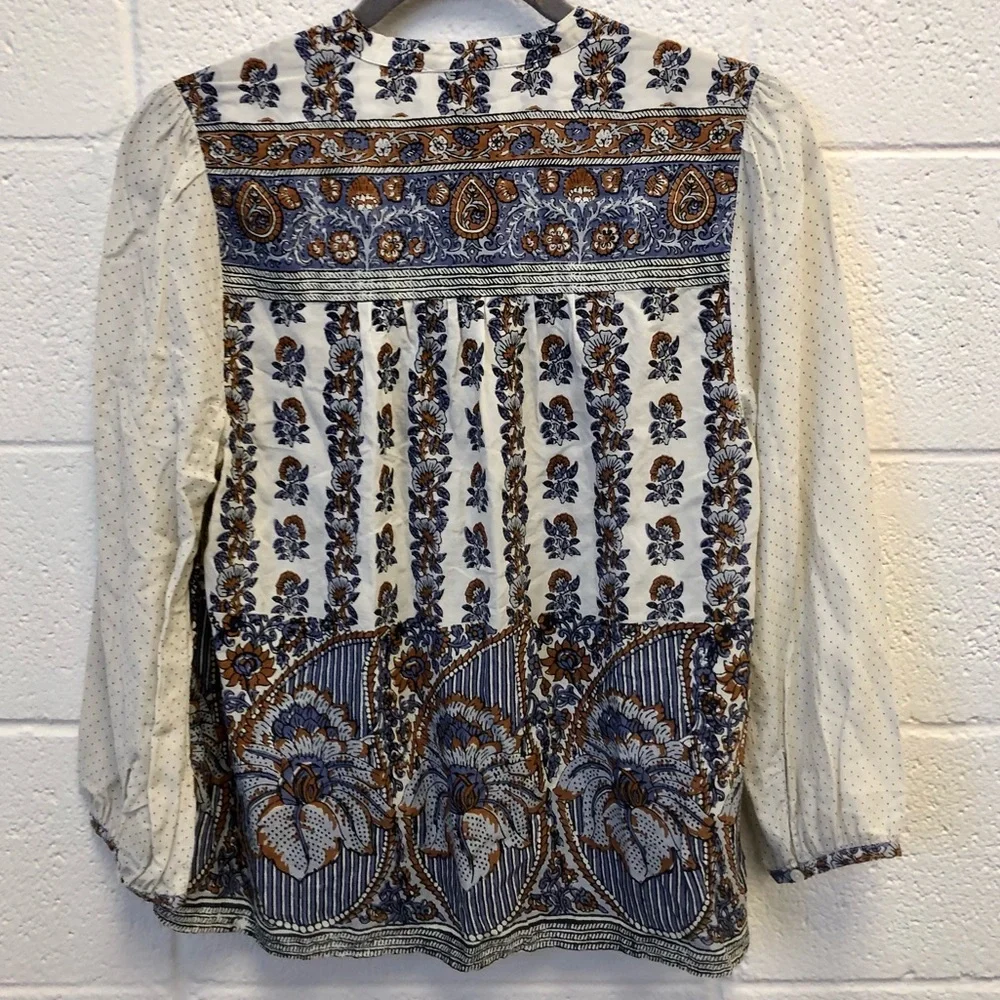Lucky Brand Rami Peasant Boho Blouse - Picture 5 of 16